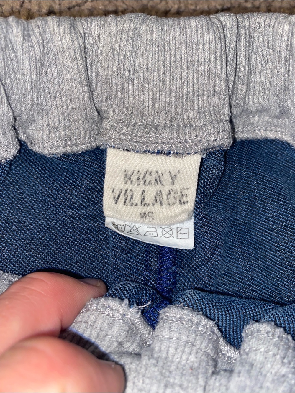 Kicky Village Toddler Boys Size 90 Faux Denim Jogger Pants Blue Harem Drop - Picture 4 of 9